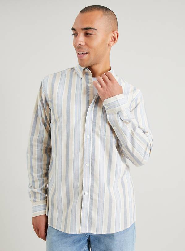 Buy Pastel Stripe Oxford Regular Fit Shirt XXXXL | Shirts | Tu